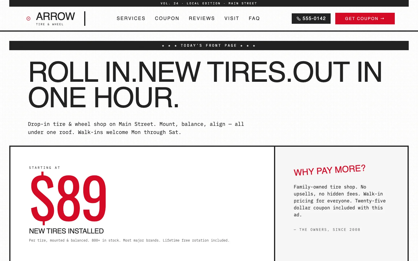 Arrow Tire & Wheel — Penny-Saver