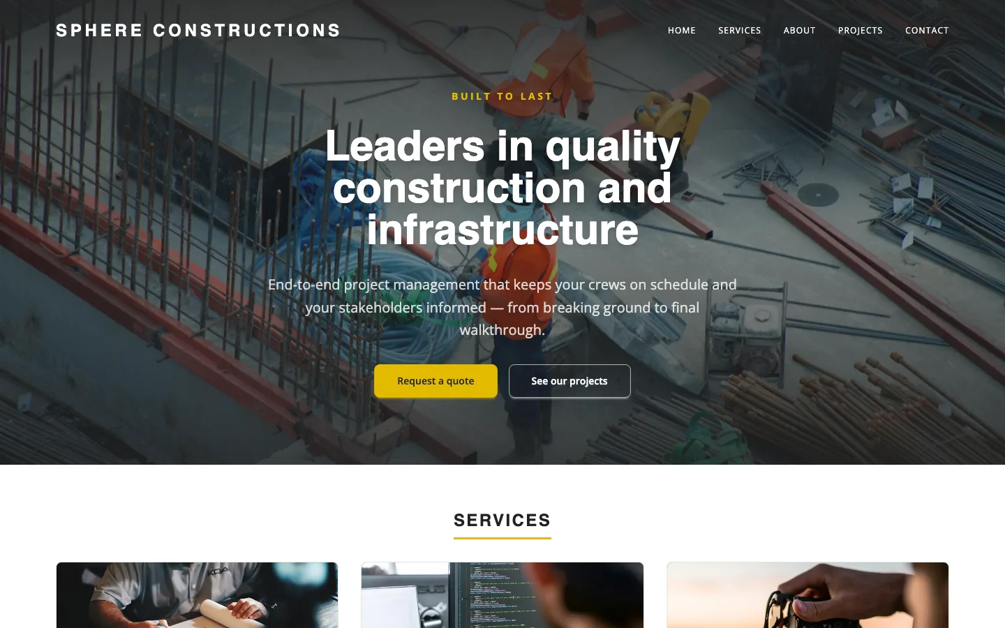 Construction company site