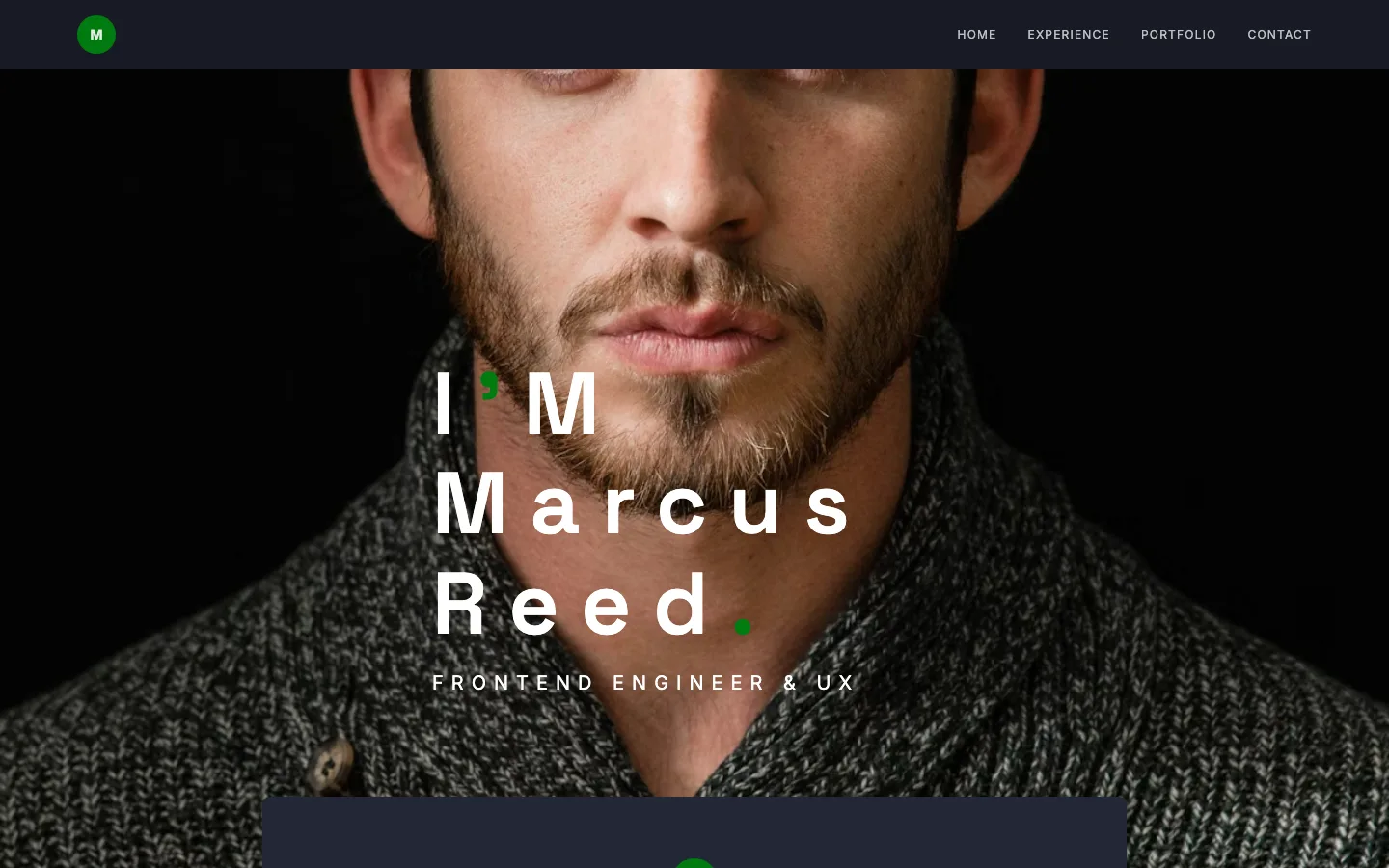 Developer & UX portfolio template