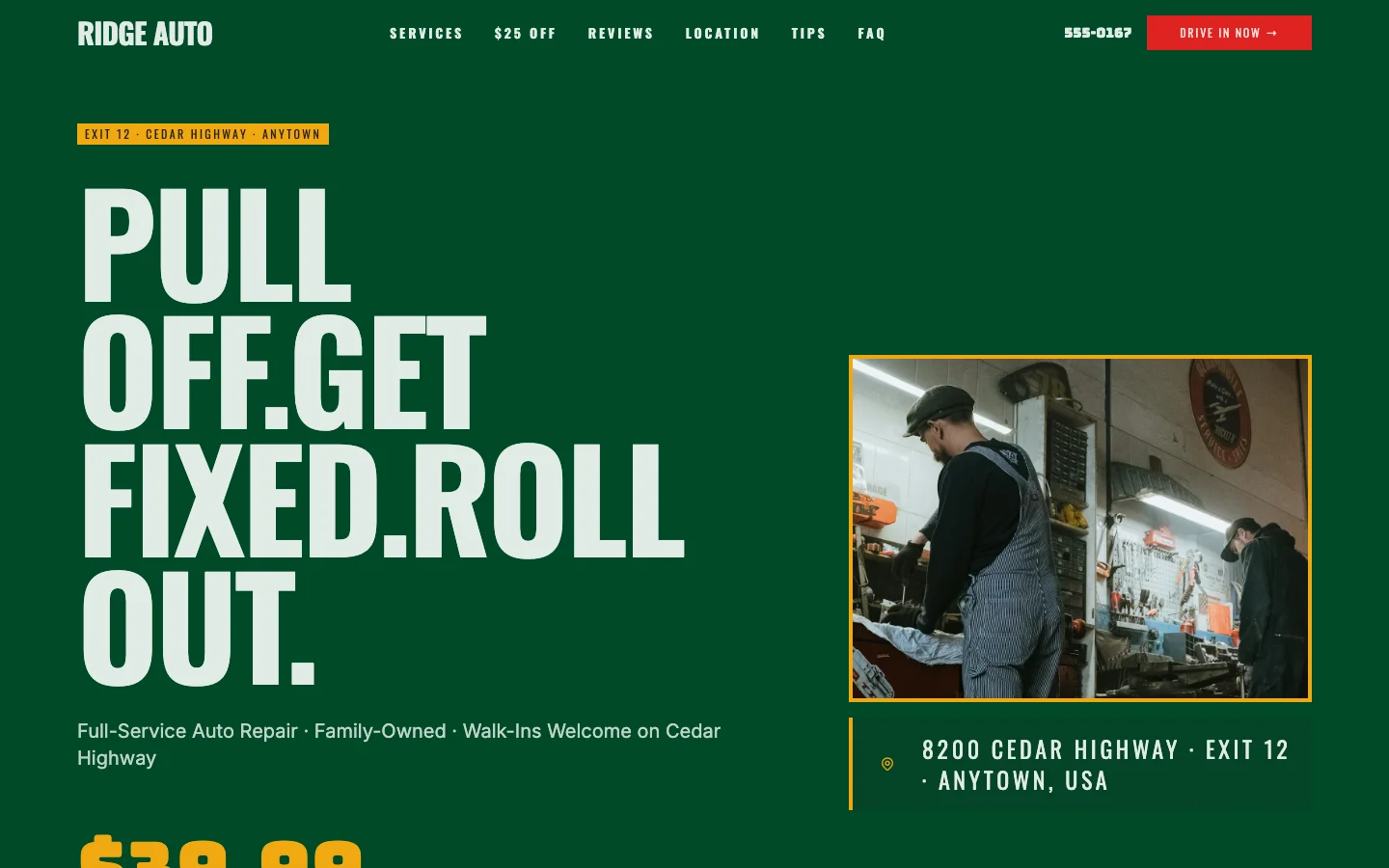 Ridge Auto Repair — Highway Exit