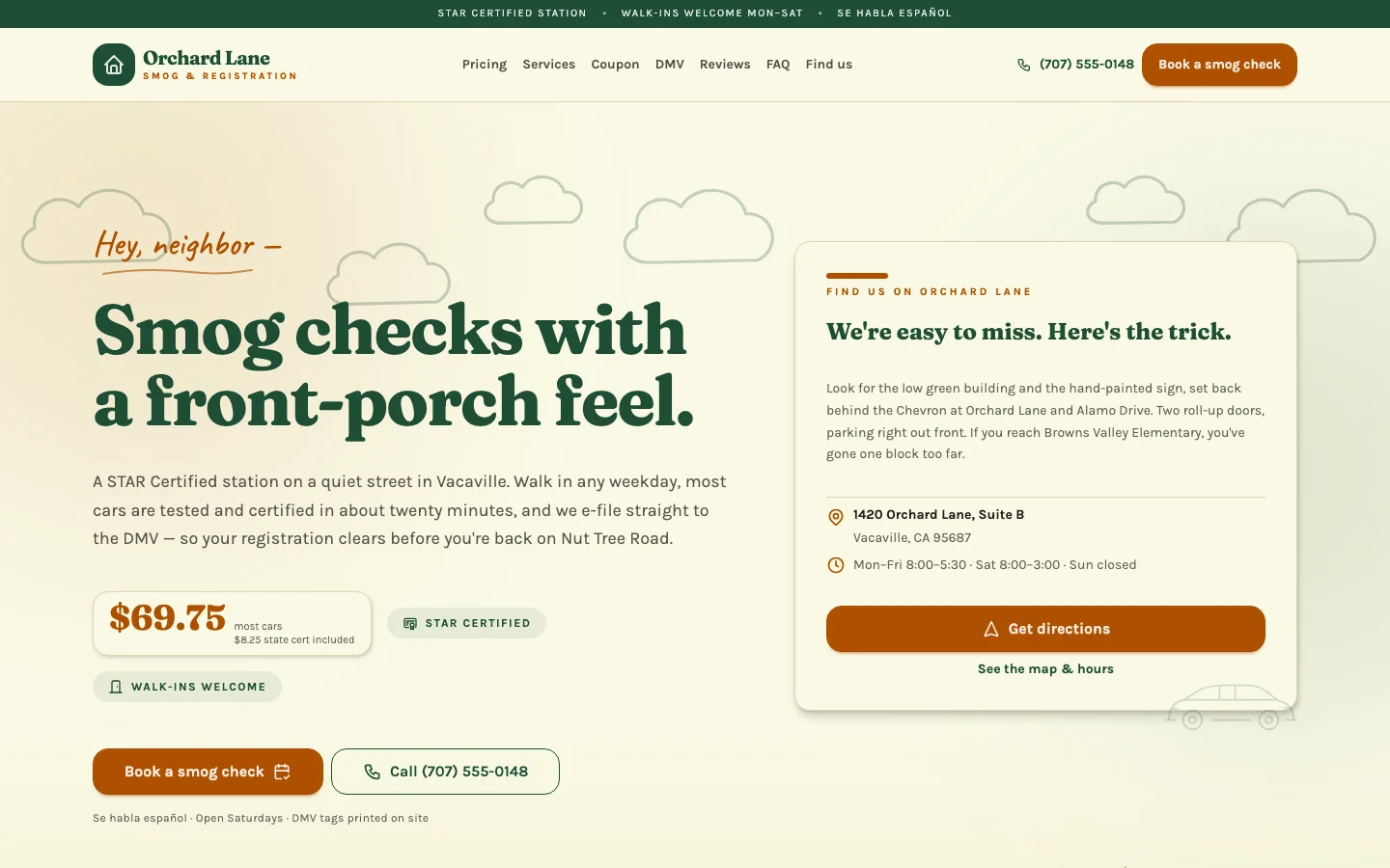 Orchard Lane Smog & Registration — Neighborly
