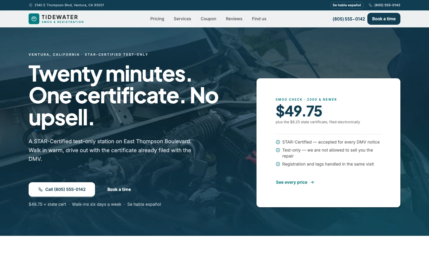 Tidewater — STAR-Certified Smog Check & DMV Registration